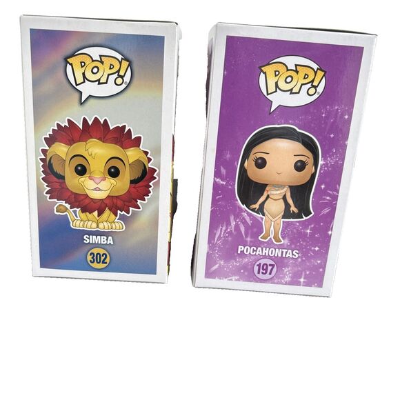 Funko Pop! Disney LOT 2 -The Lion King Simba #302 & Pocahontas #197 w/Protector - Picture 4 of 6